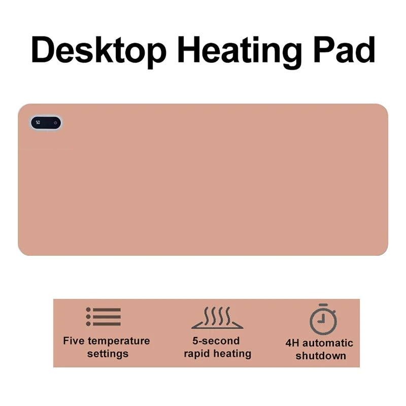 Heated Desk Mat — 5-Level Hand Warmer