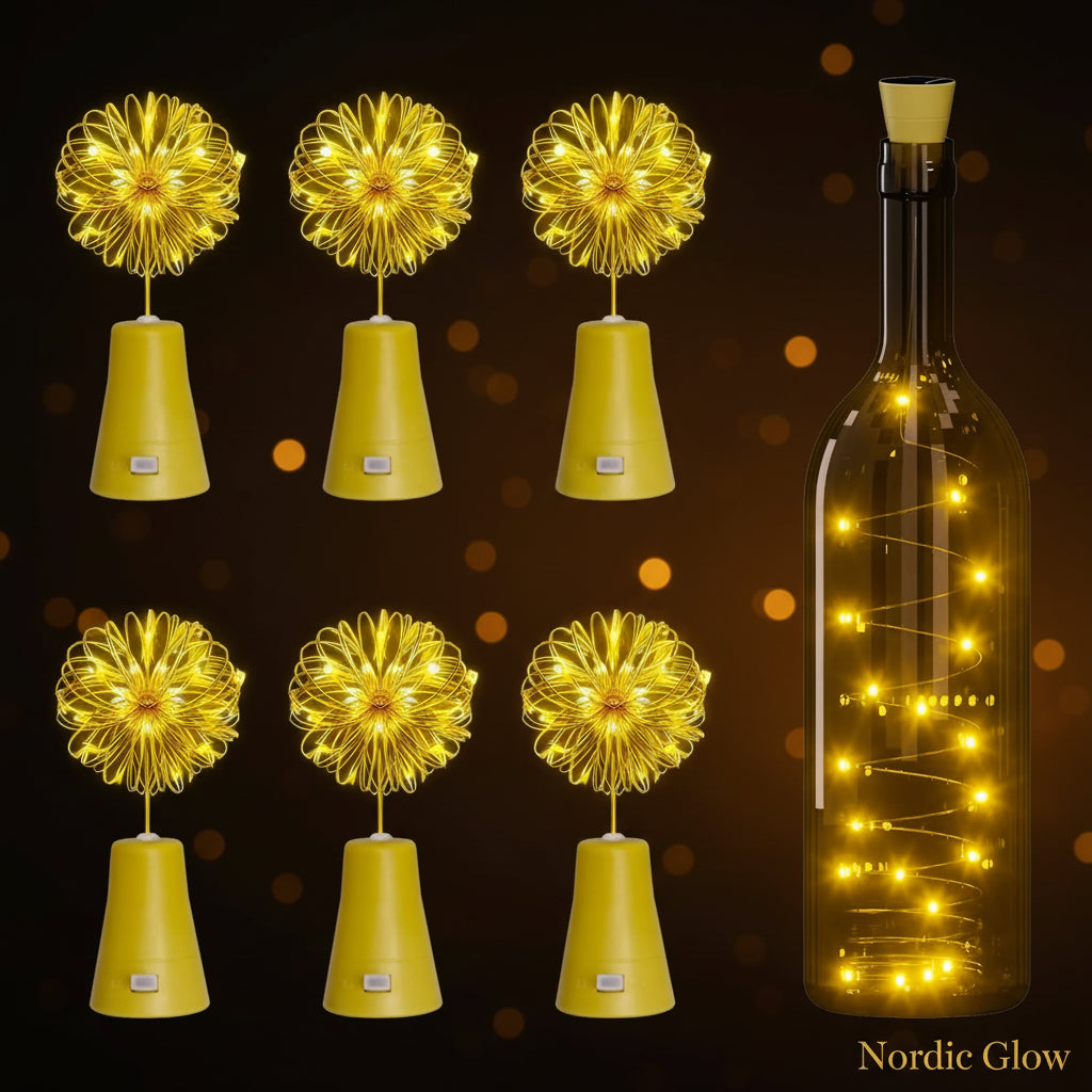 Solar Wine Bottle String Lights — Cork Fit