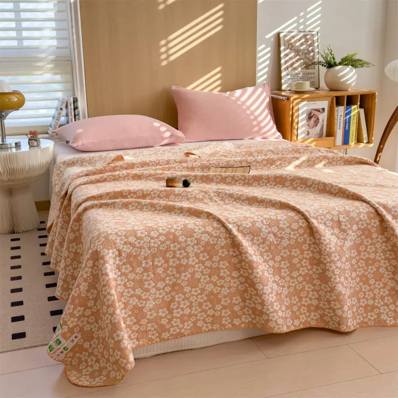 100% Cotton Throw Blanket — Breathable Bed Cover