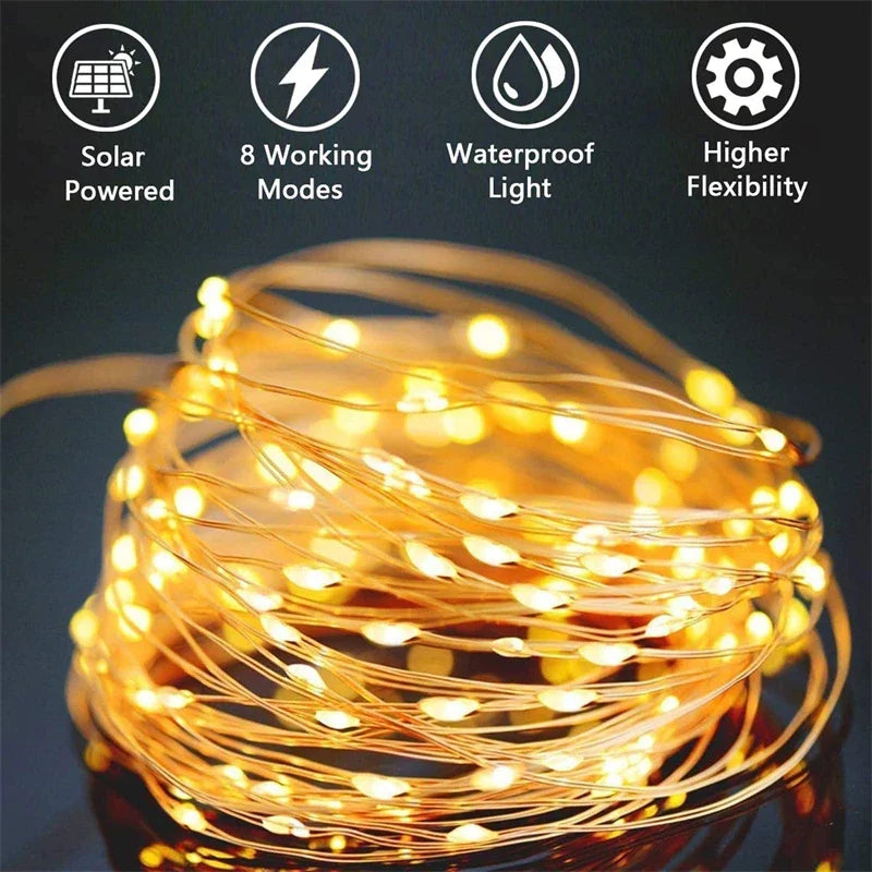 Solar Path Fairy Lights — Waterproof Garland