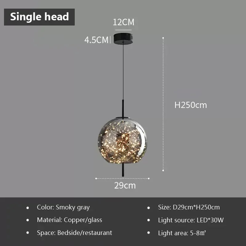 Nordic Chrome Pendant Light — Italian Design