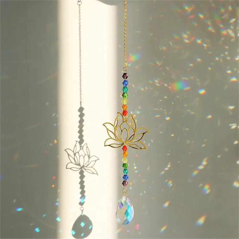 Lotus Crystal Sun Catcher