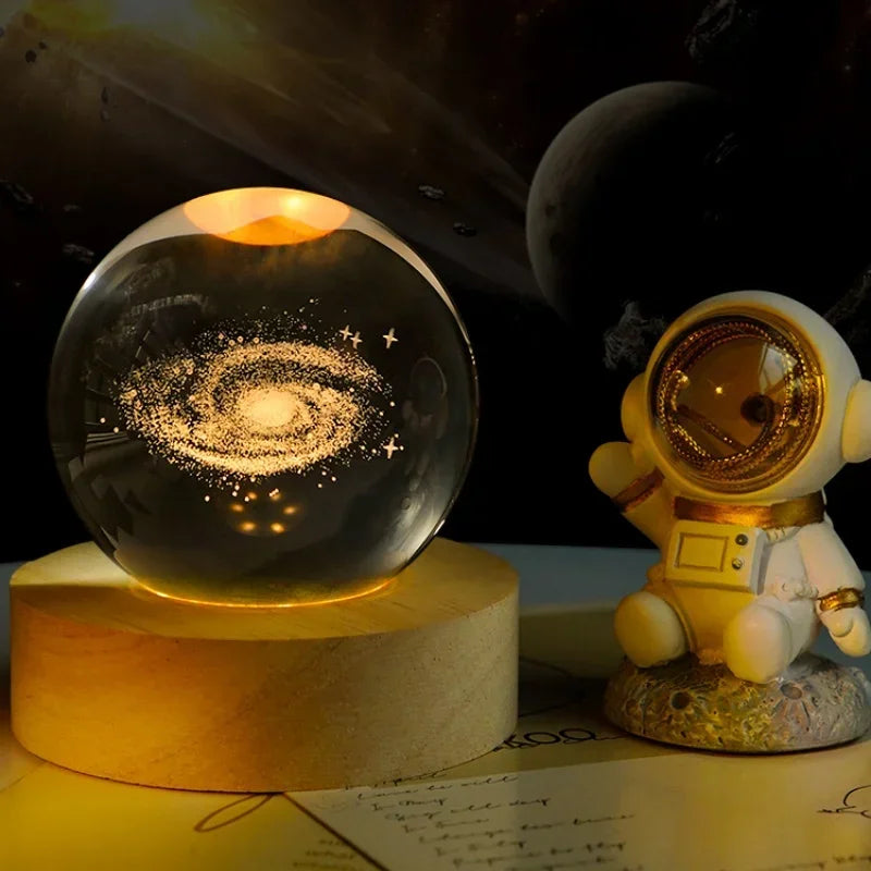 Crystal Galaxy Globe Night Light