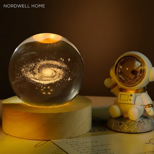 Crystal Galaxy Globe Night Light