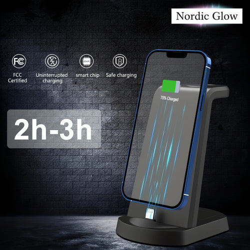 3-in-1 Charging Stand — Phone, Watch & Earbuds