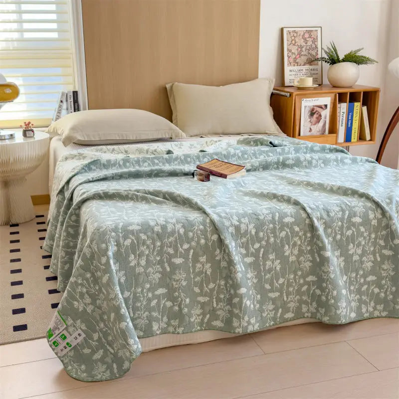 100% Cotton Throw Blanket — Breathable Bed Cover