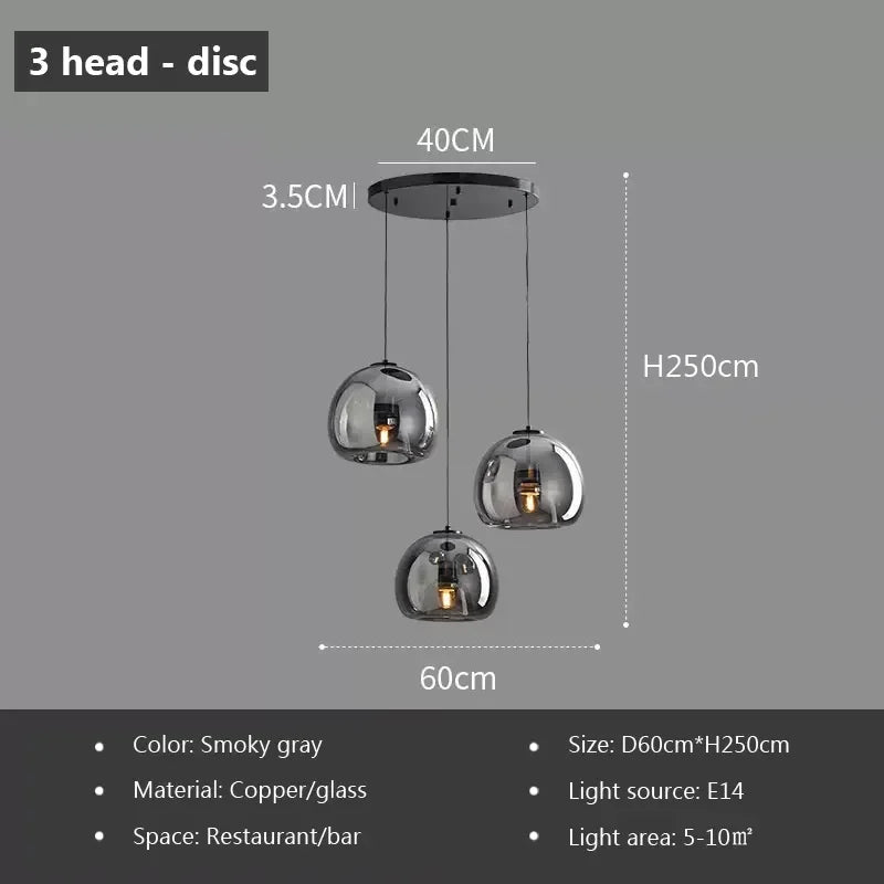 Nordic Chrome Pendant Light — Italian Design