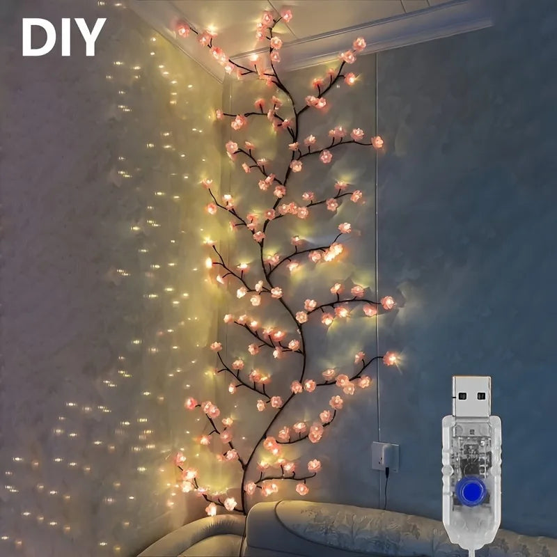 Cherry Blossom Fairy Lights — USB, 8 Modes