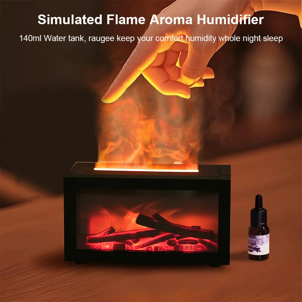 Flame Aroma Diffuser — Mini Humidifier