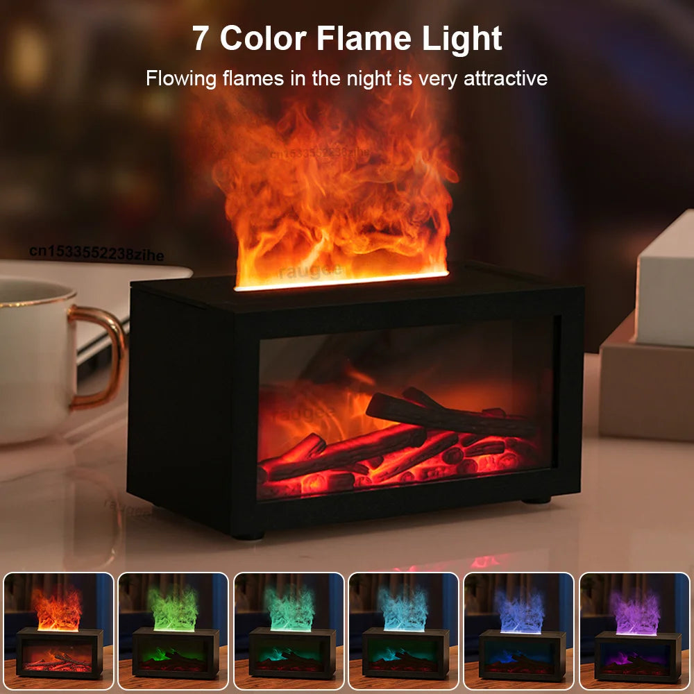 Flame Aroma Diffuser — Mini Humidifier
