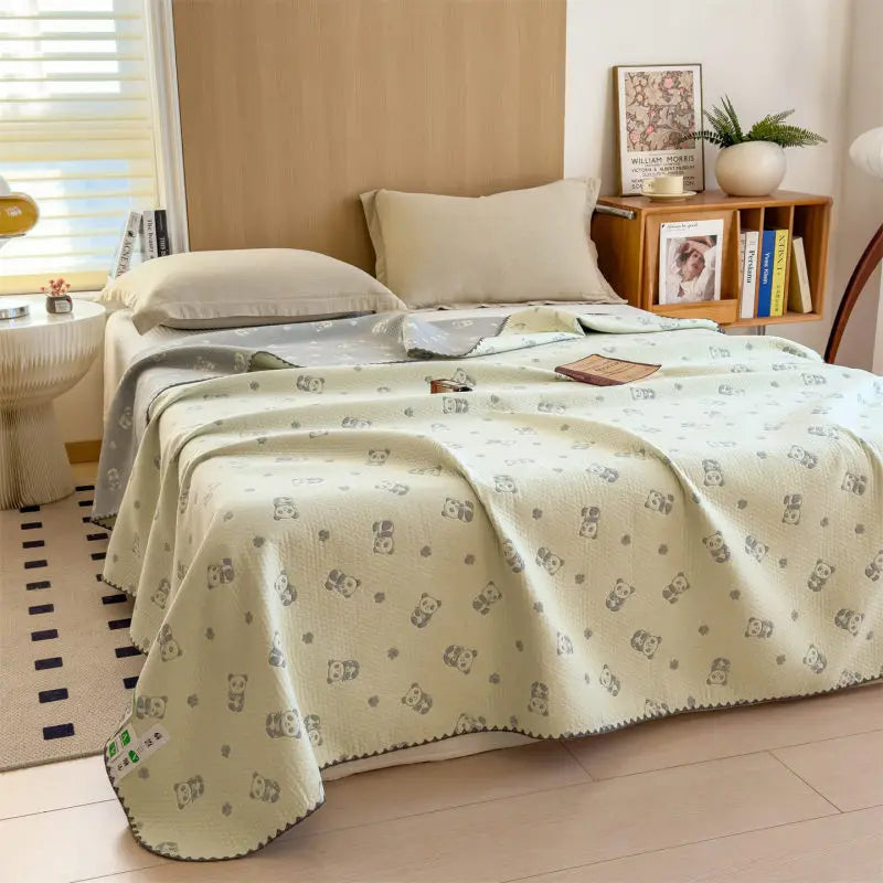 100% Cotton Throw Blanket — Breathable Bed Cover