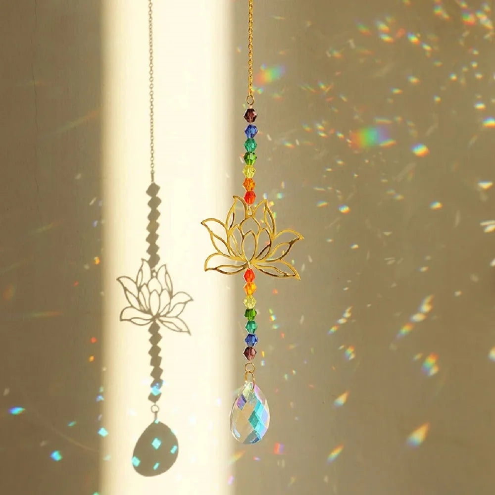 Lotus Crystal Sun Catcher