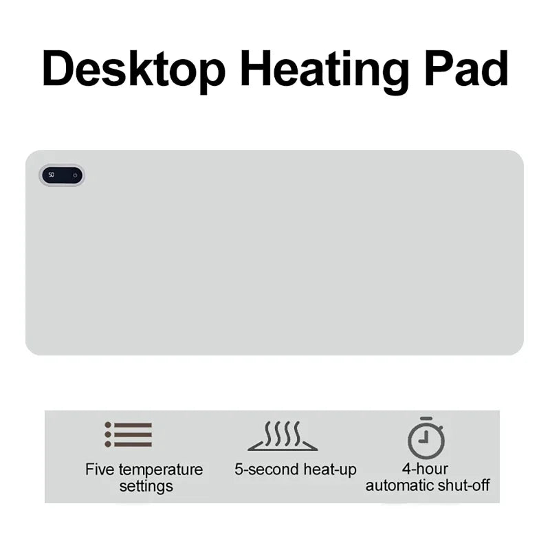 Heated Desk Mat — 5-Level Hand Warmer