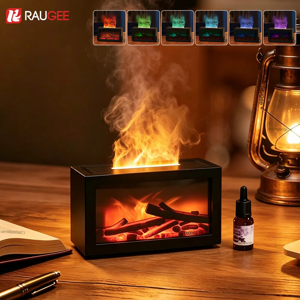 Flame Aroma Diffuser with mini LED flame light