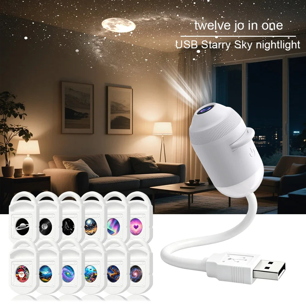 Galaxy Starlight Projector — USB Ambient Light