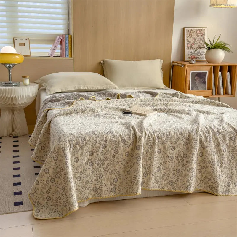 100% Cotton Throw Blanket — Breathable Bed Cover
