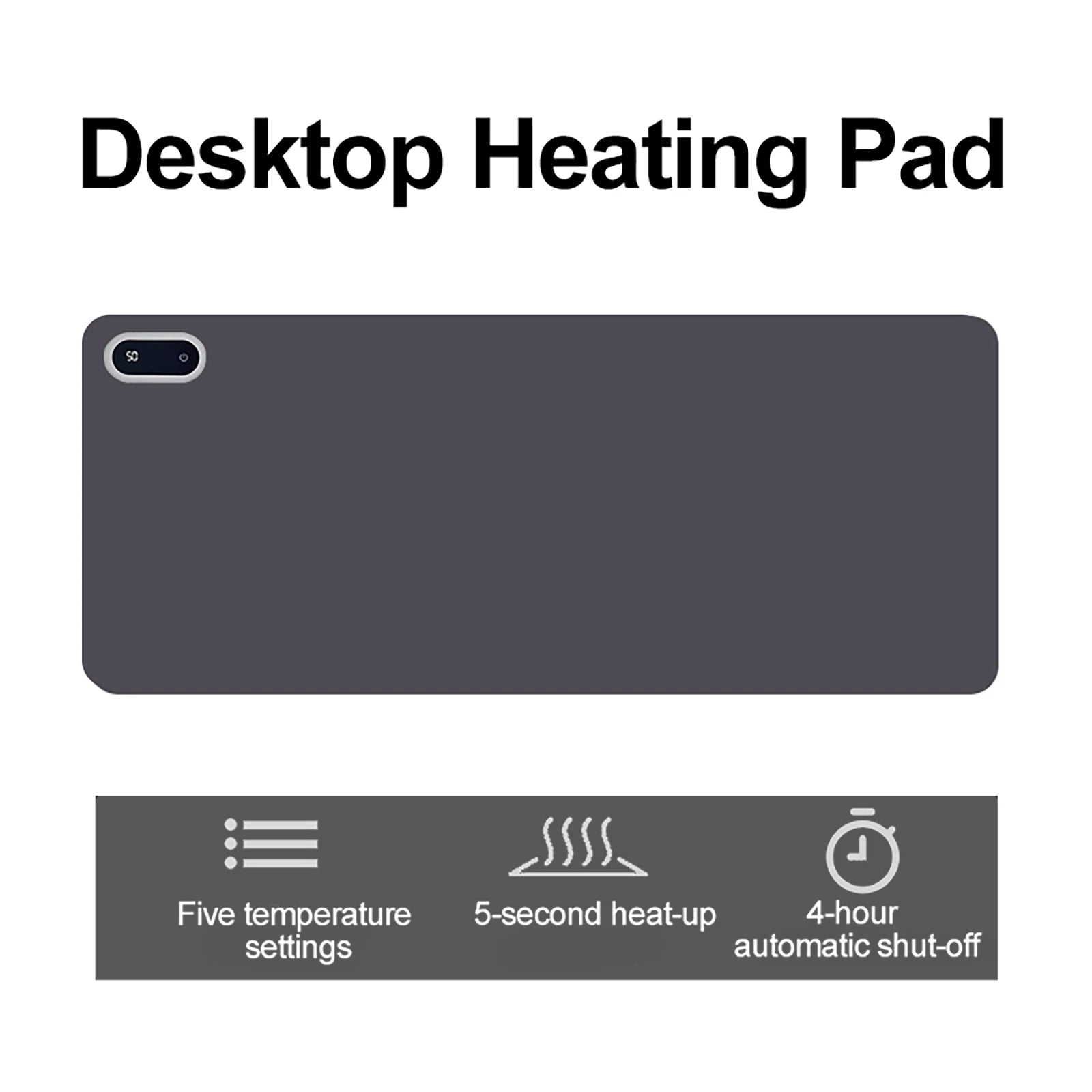 Heated Desk Mat — 5-Level Hand Warmer
