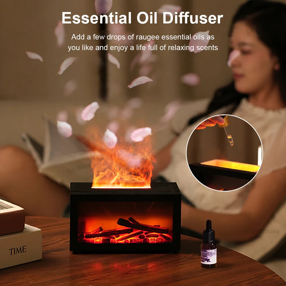 Flame Aroma Diffuser — Mini Humidifier
