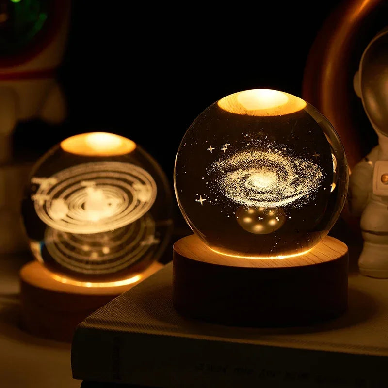Crystal Galaxy Globe Night Light