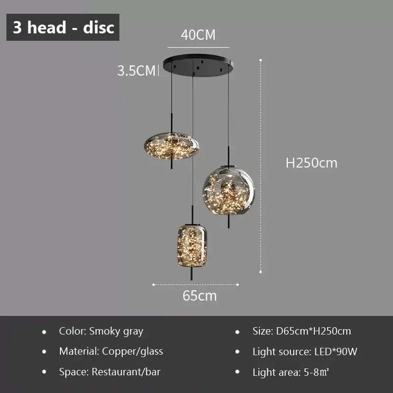 Nordic Chrome Pendant Light — Italian Design
