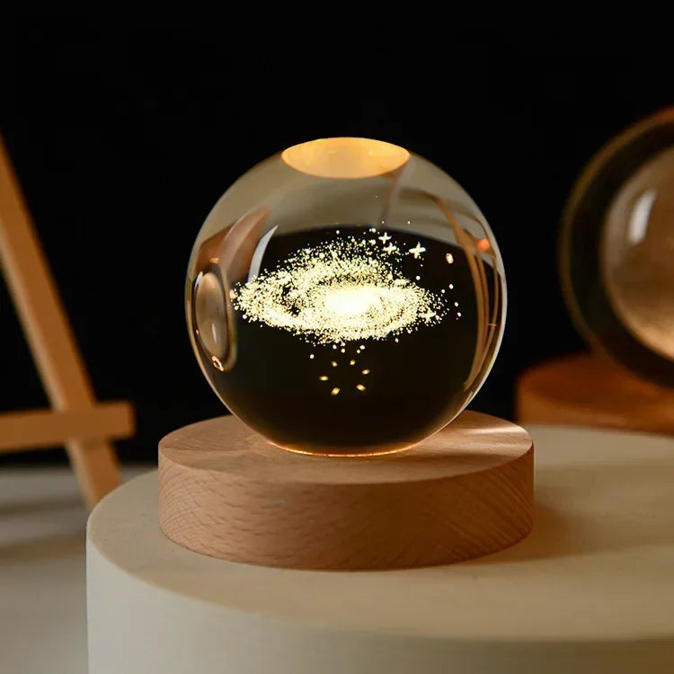 Crystal Galaxy Globe Night Light