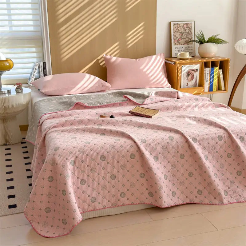100% Cotton Throw Blanket — Breathable Bed Cover