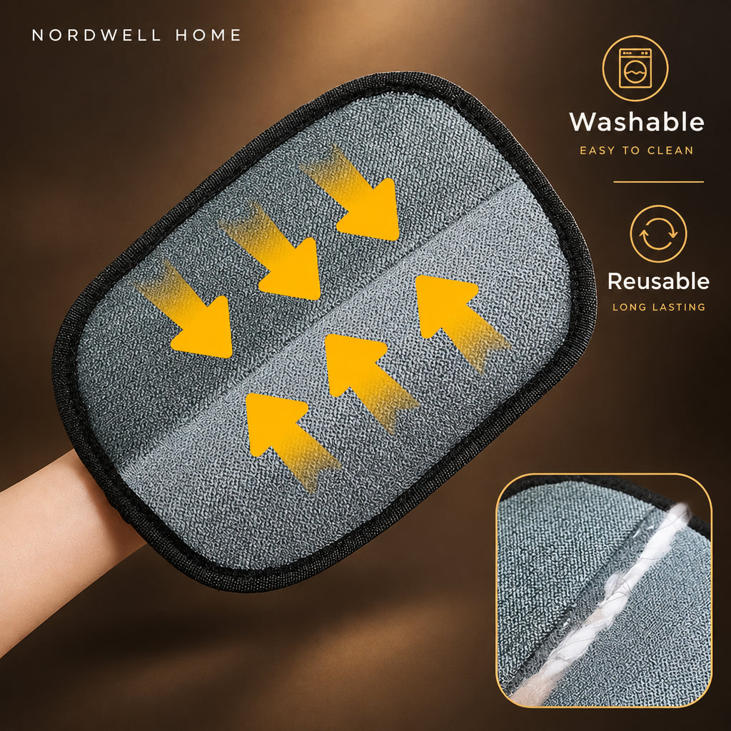 Pet Hair Remover Glove — Washable Grooming Mitt