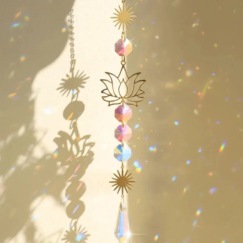 Lotus Crystal Sun Catcher