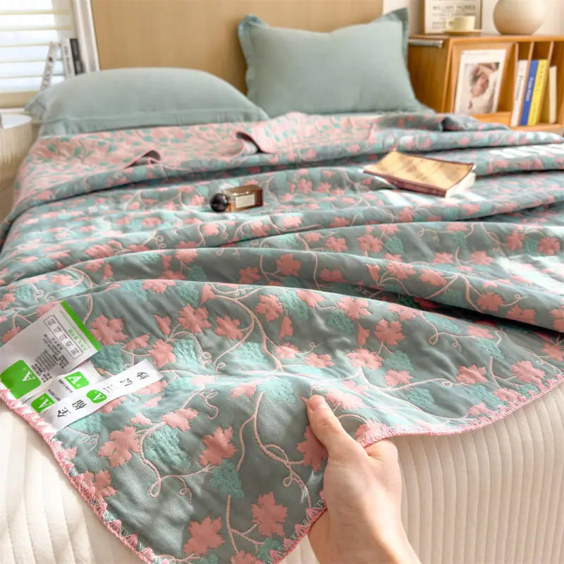 100% Cotton Throw Blanket — Breathable Bed Cover