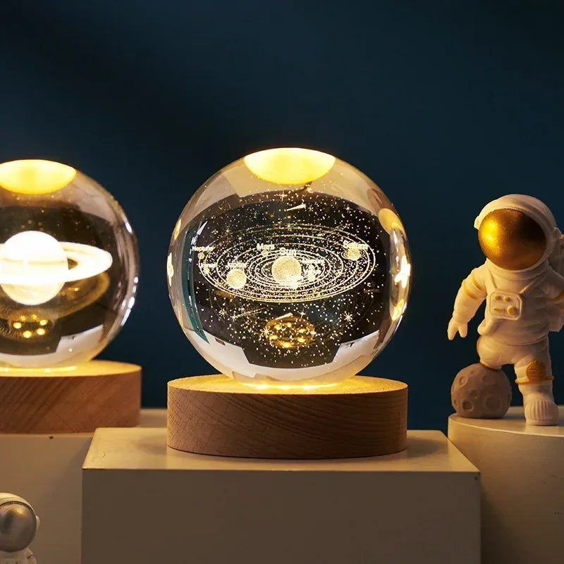 Crystal Galaxy Globe Night Light