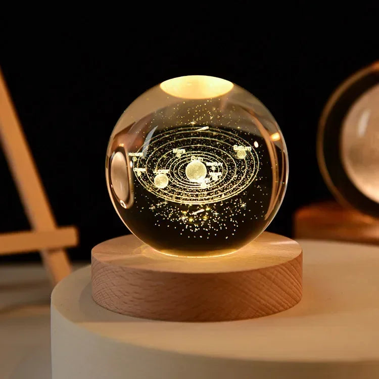 Crystal Galaxy Globe Night Light