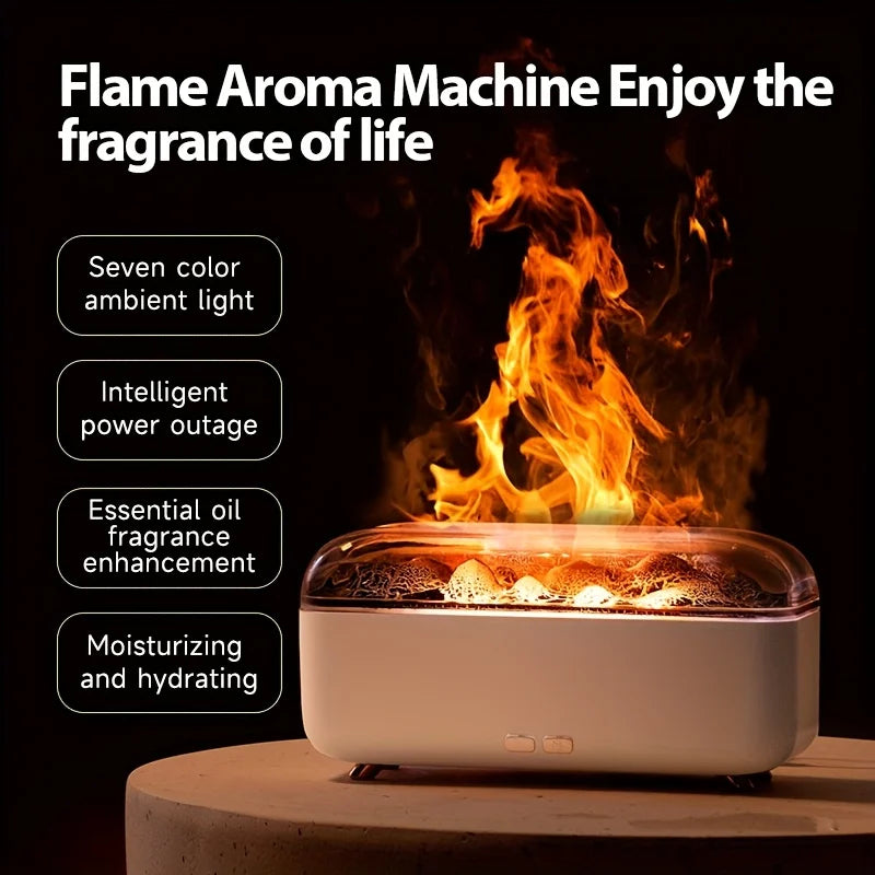 Simulated Flame Humidifier with three-speed quiet operation