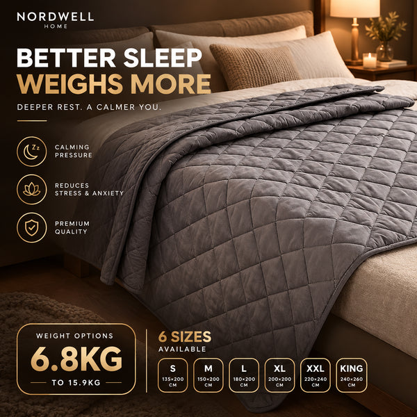 Weighted Blanket — Adult Sleep Comfort, 6 Sizes