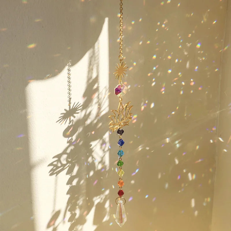 Lotus Crystal Sun Catcher