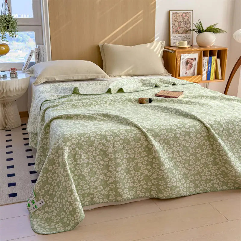 100% Cotton Throw Blanket — Breathable Bed Cover