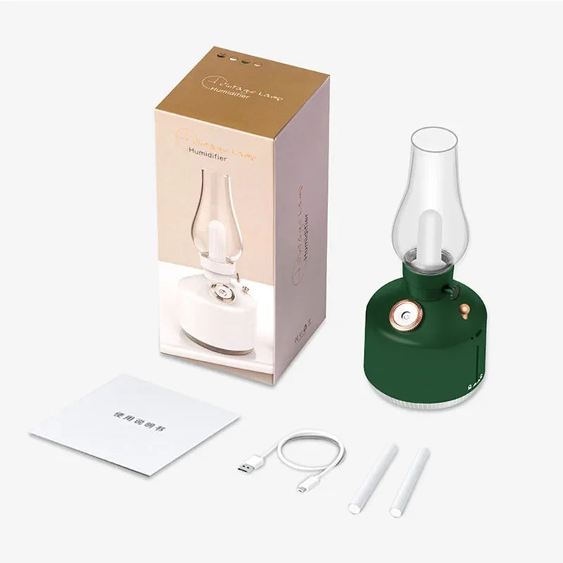 Retro Lamp Diffuser — 7-Color Cool Mist Humidifier