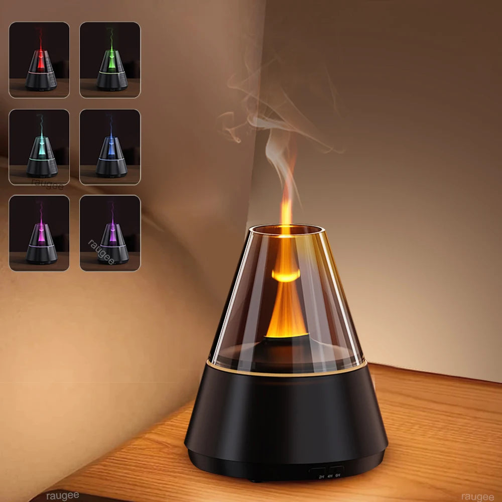 Mini Aroma Diffuser with USB night light on a desk