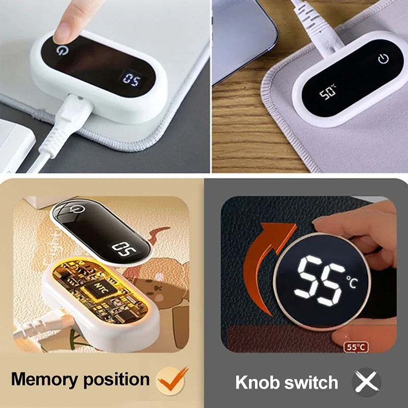 Heated Desk Mat — 5-Level Hand Warmer