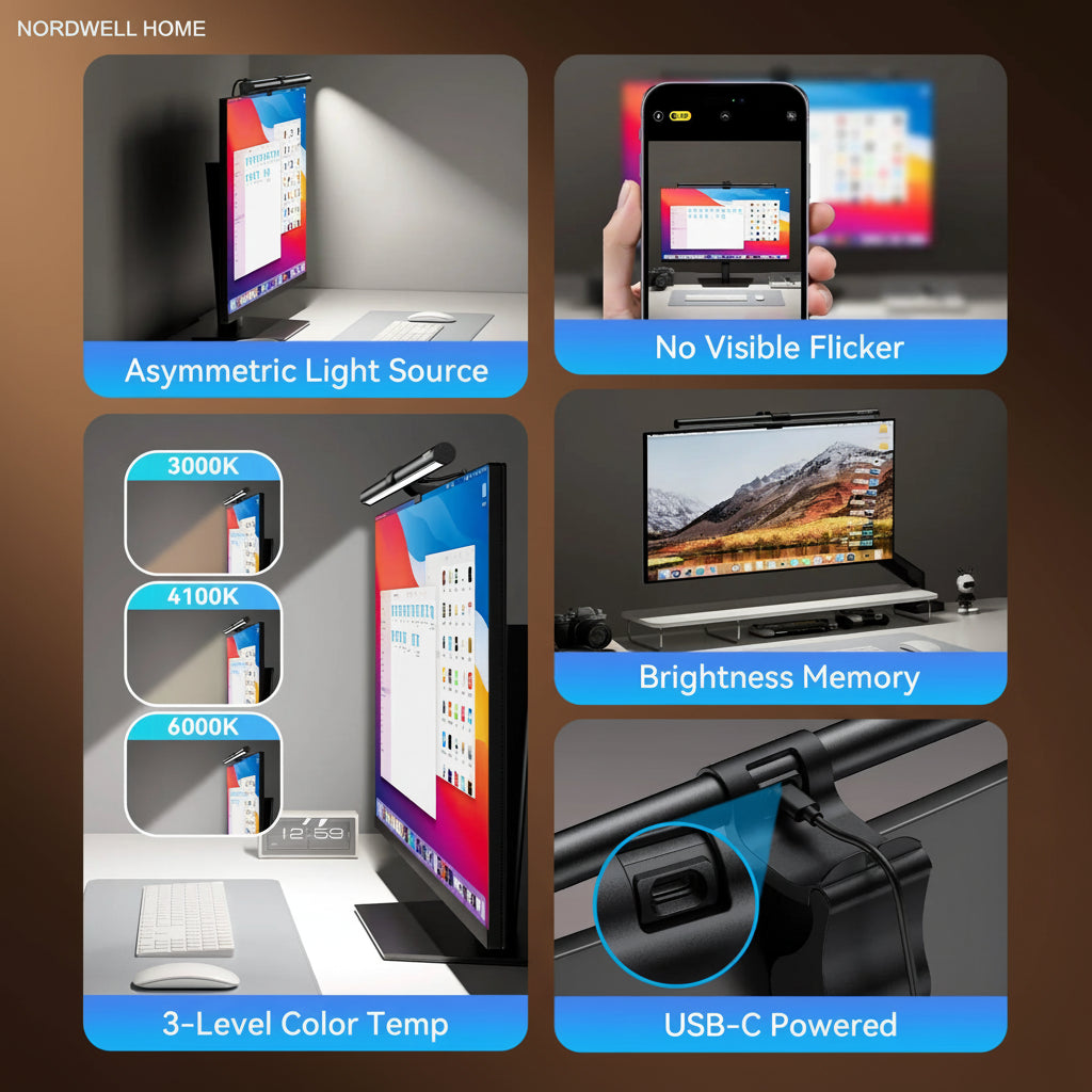 Monitor Light Bar — Glare-Free