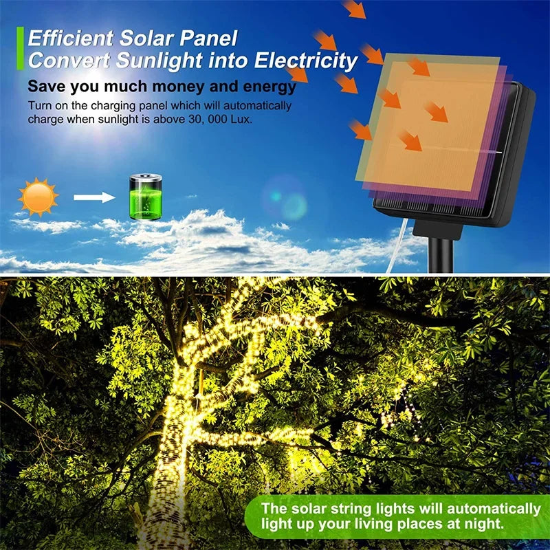 Solar Path Fairy Lights — Waterproof Garland