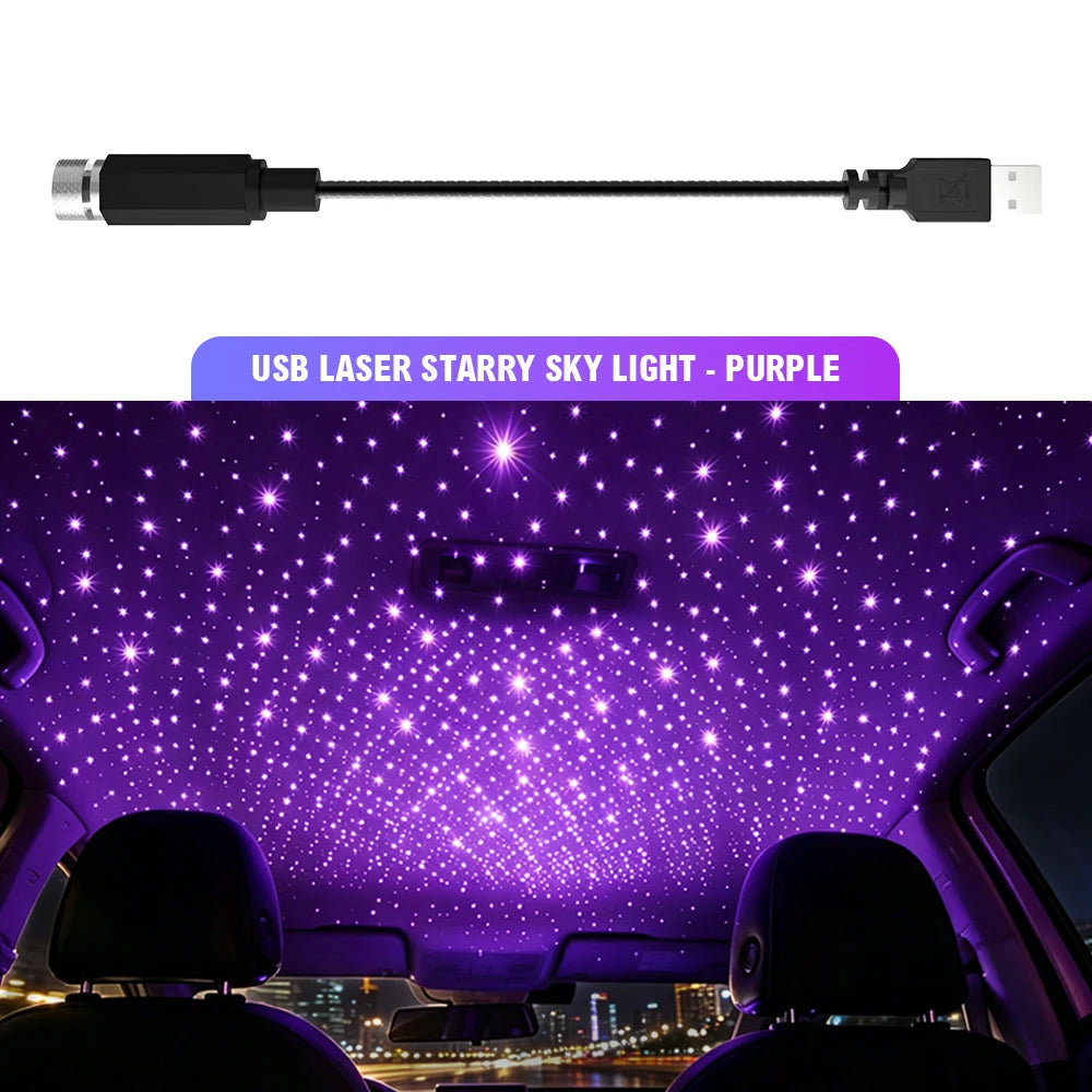 Car Roof Star Projector — USB LED Night Light