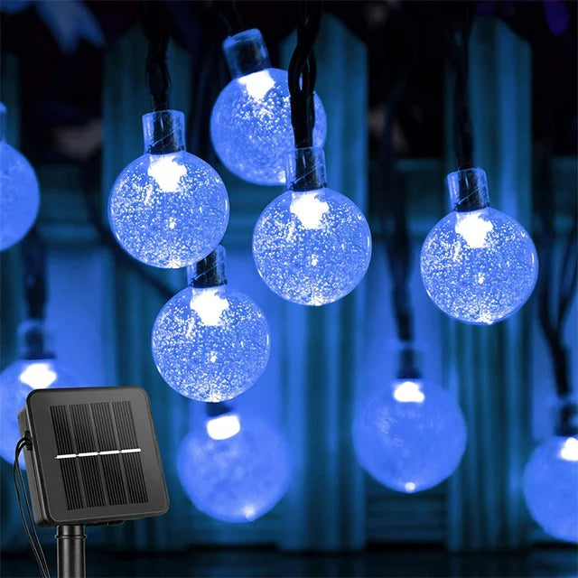Solar Crystal Globe String Lights