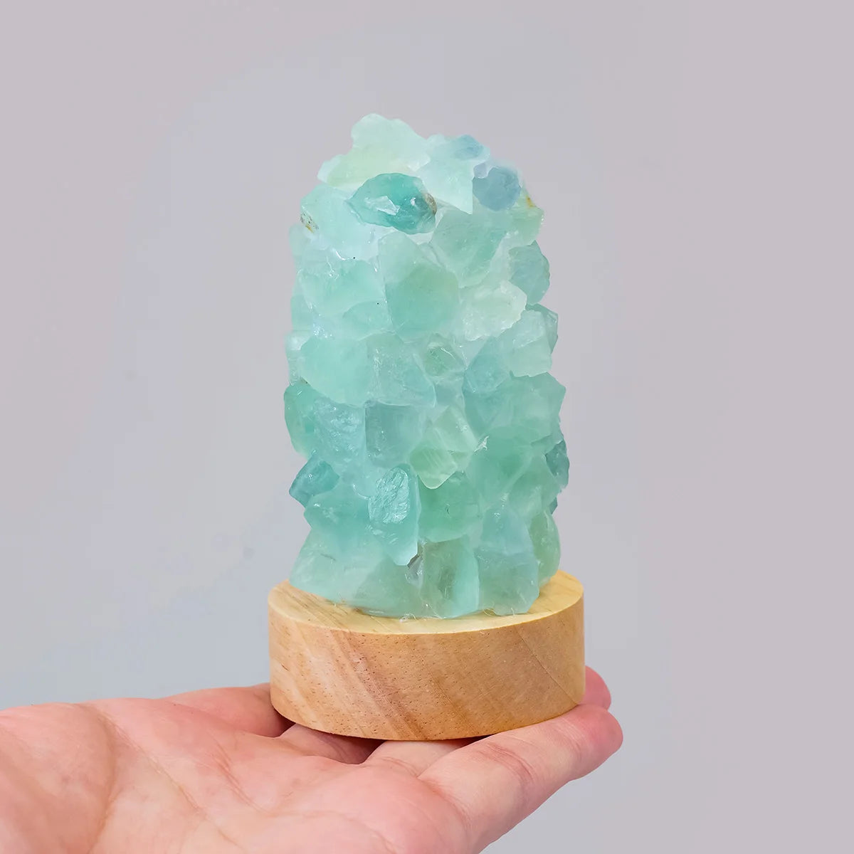 Raw Crystal Wishing Lamp — Citrine & Amethyst