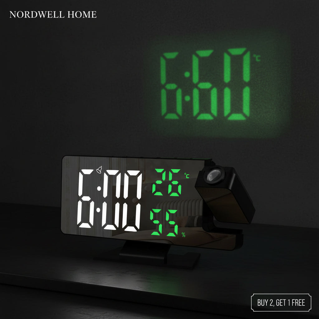 LED Projection Alarm Clock