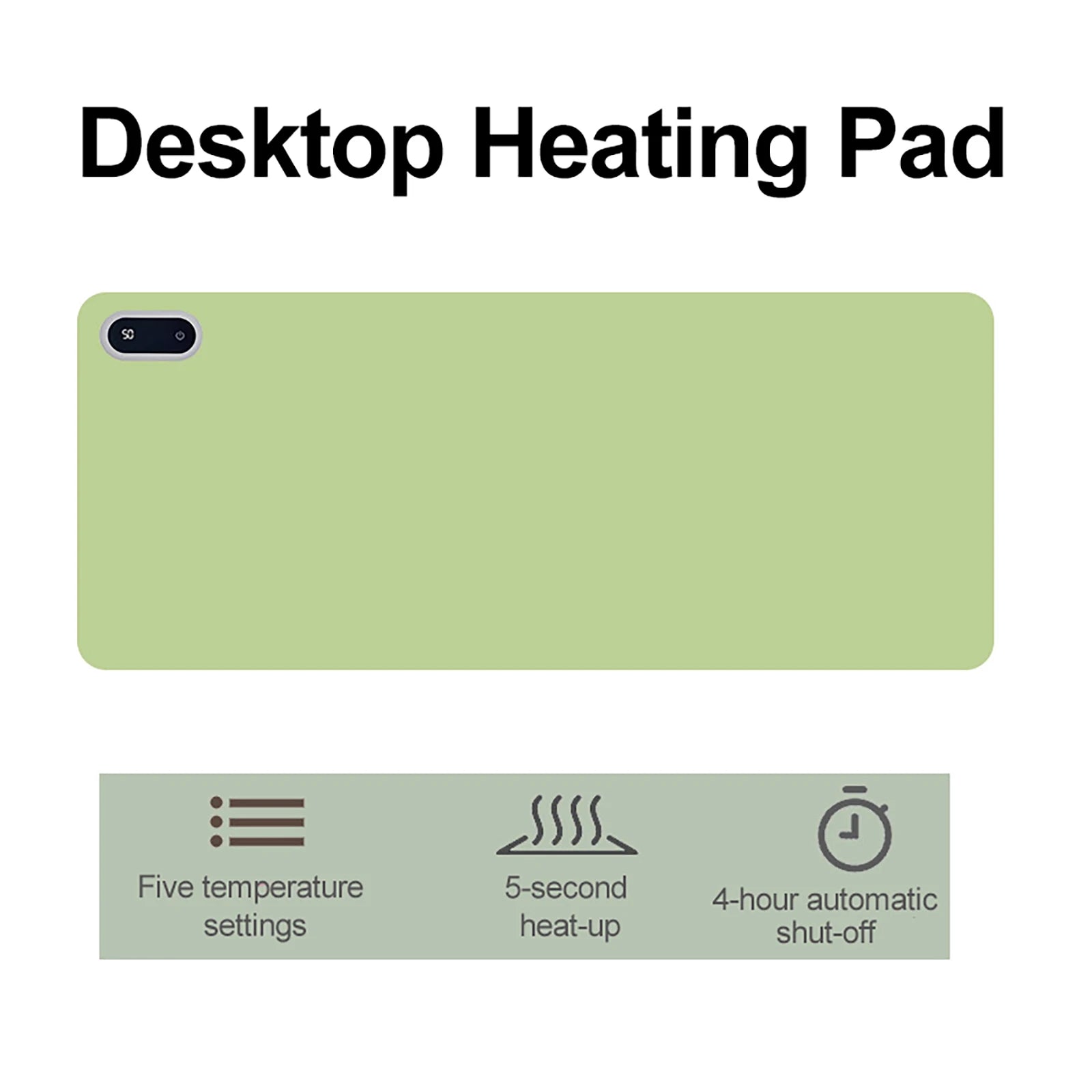 Heated Desk Mat — 5-Level Hand Warmer