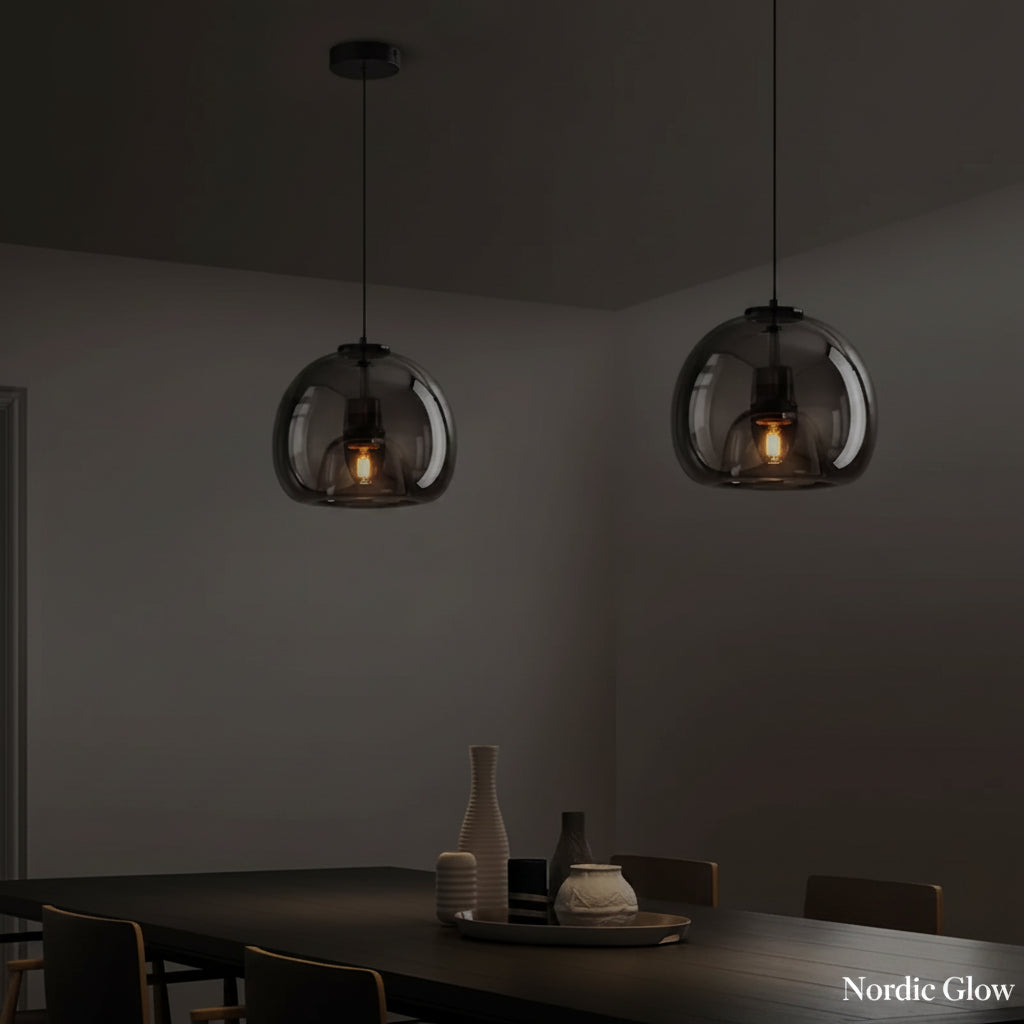 Nordic Chrome Pendant Light with polished Italian-style design