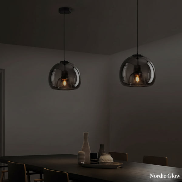 Nordic Chrome Pendant Light with polished Italian-style design