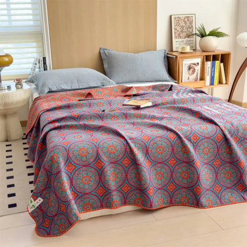 100% Cotton Throw Blanket — Breathable Bed Cover