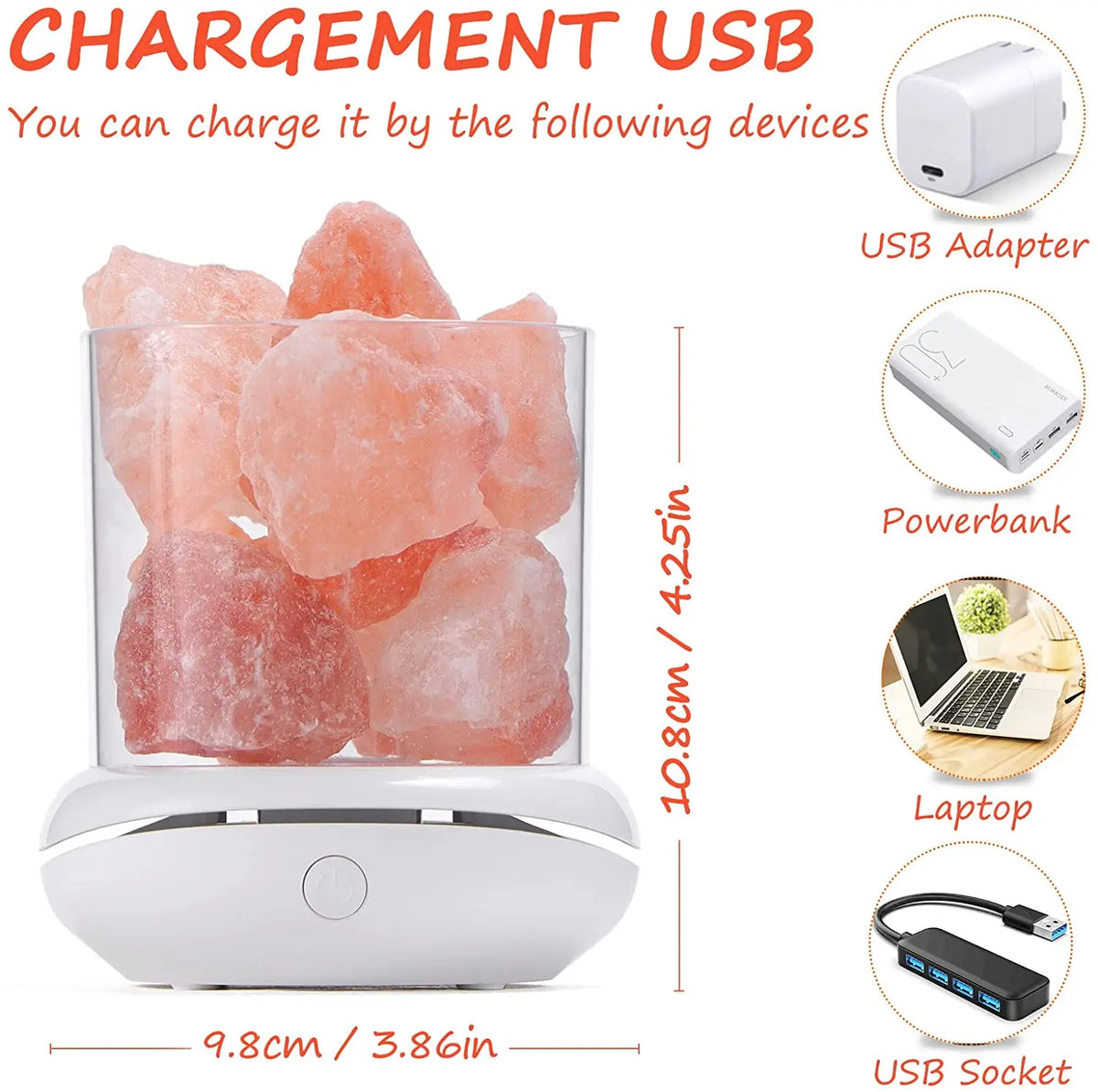 Himalayan Salt Lamp — USB, Multi-Color