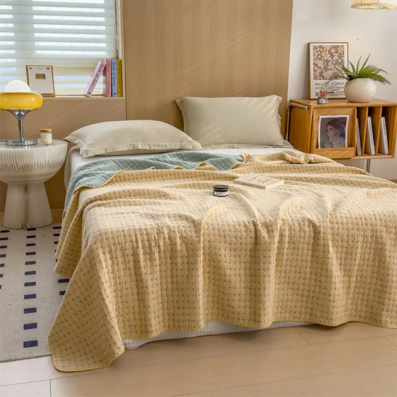 100% Cotton Throw Blanket — Breathable Bed Cover